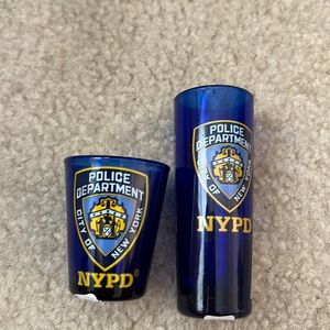 Vintage NYPD shot glasses (set of 2)